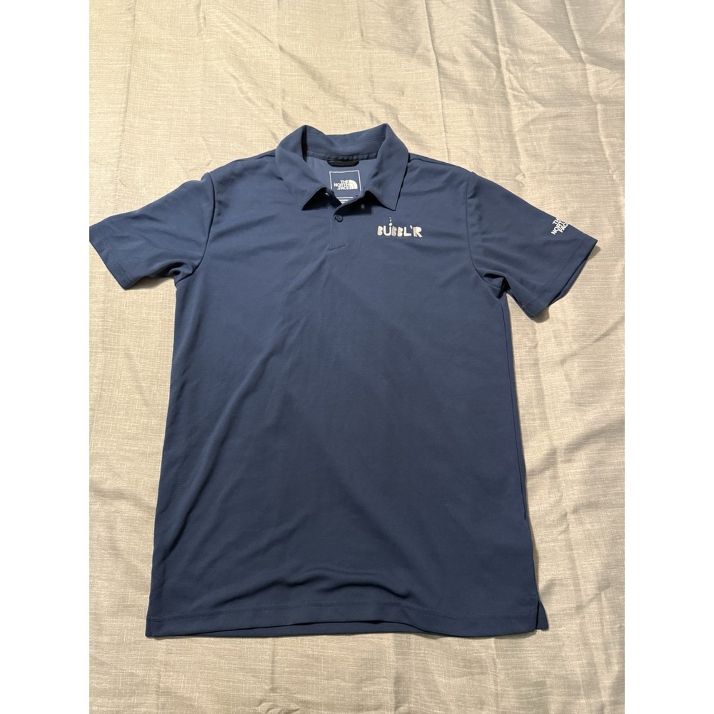 The North Face-Polo Bubbl'R Shirt  M Navy Blue Short Sleeve